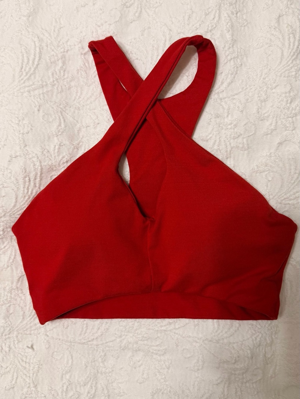 Bombshell Sportswear Red Crossback Sports Bra